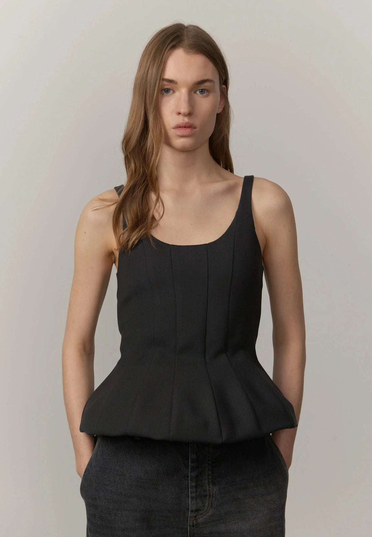 BIANCA TOP IN BLACK TOP HERSKIND 