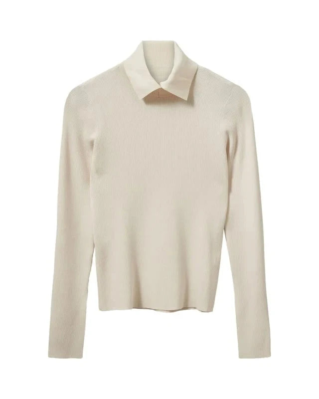 MADISON NECK KNIT IN ECRU KNIT THE GARMENT 