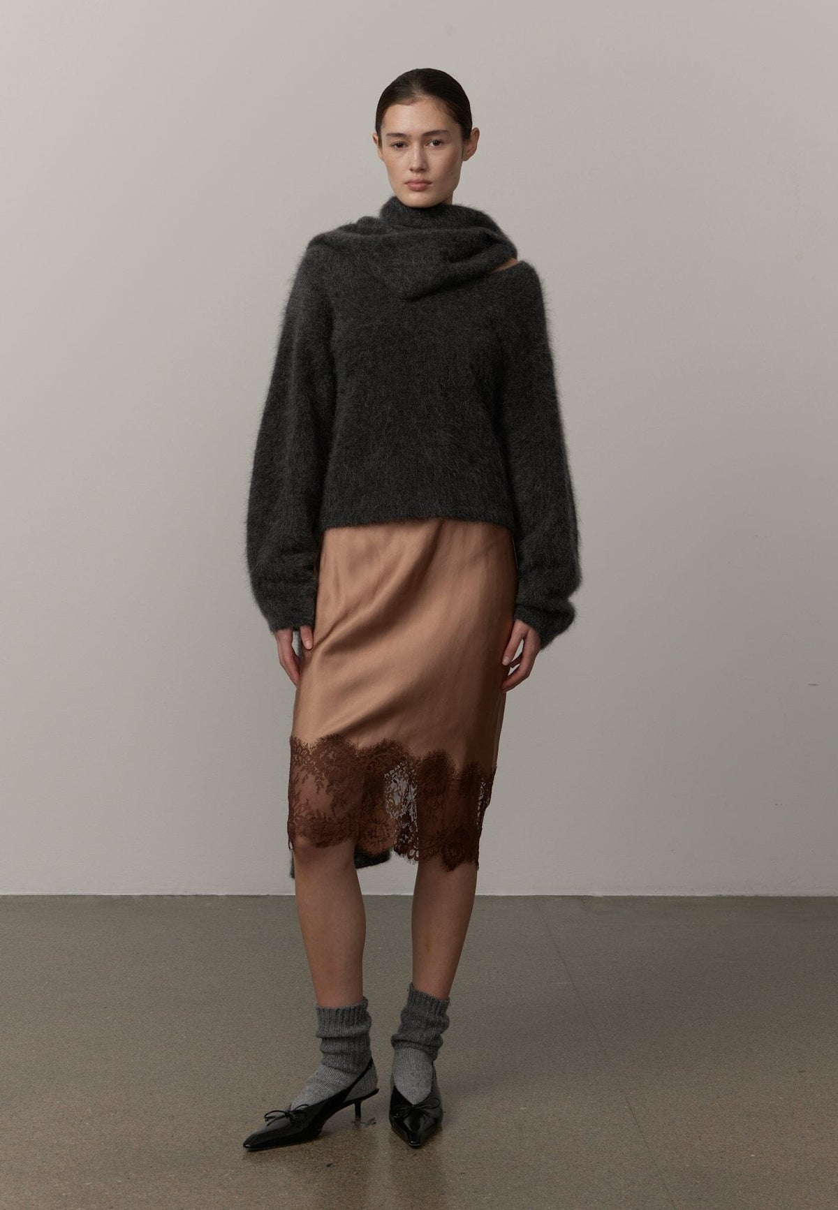 SIMONA KNIT BLOUSE IN GREY KNIT HERSKIND 