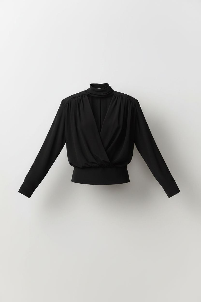JUAN SILK BLOUSE IN BLACK TOP HERSKIND 