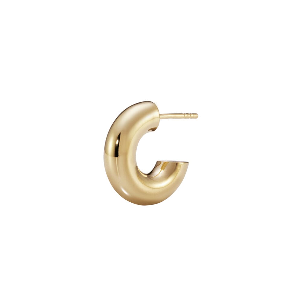 TEMPELHOFER GOLD HOOPS EARRING MARIA BLACK 