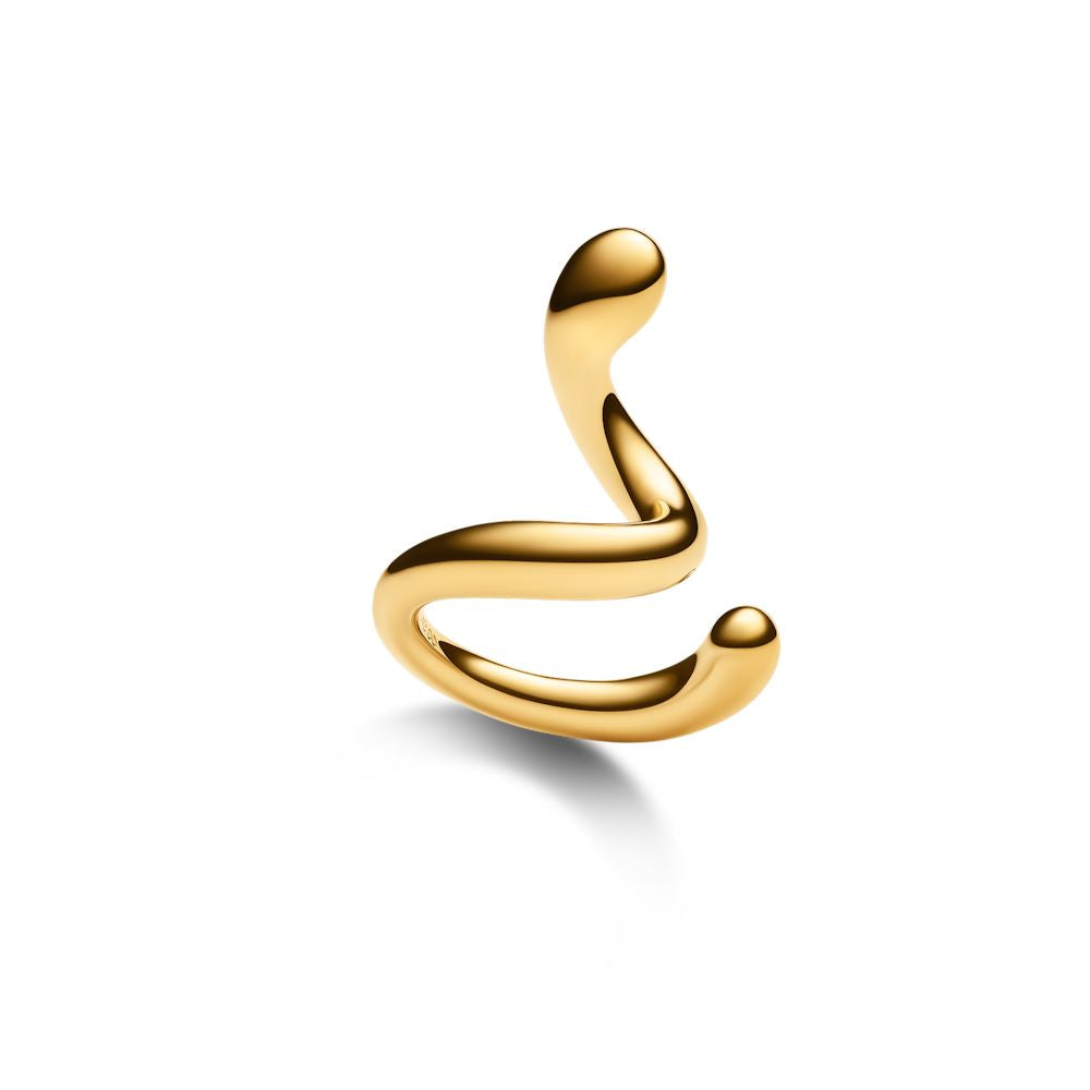 COIL WHIRL EAR CUFF RIGHT IN GOLD EARRINGS MARIA BLACK 
