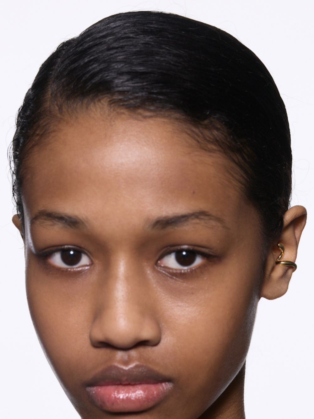 COIL WHIRL EAR CUFF RIGHT IN GOLD EARRINGS MARIA BLACK 