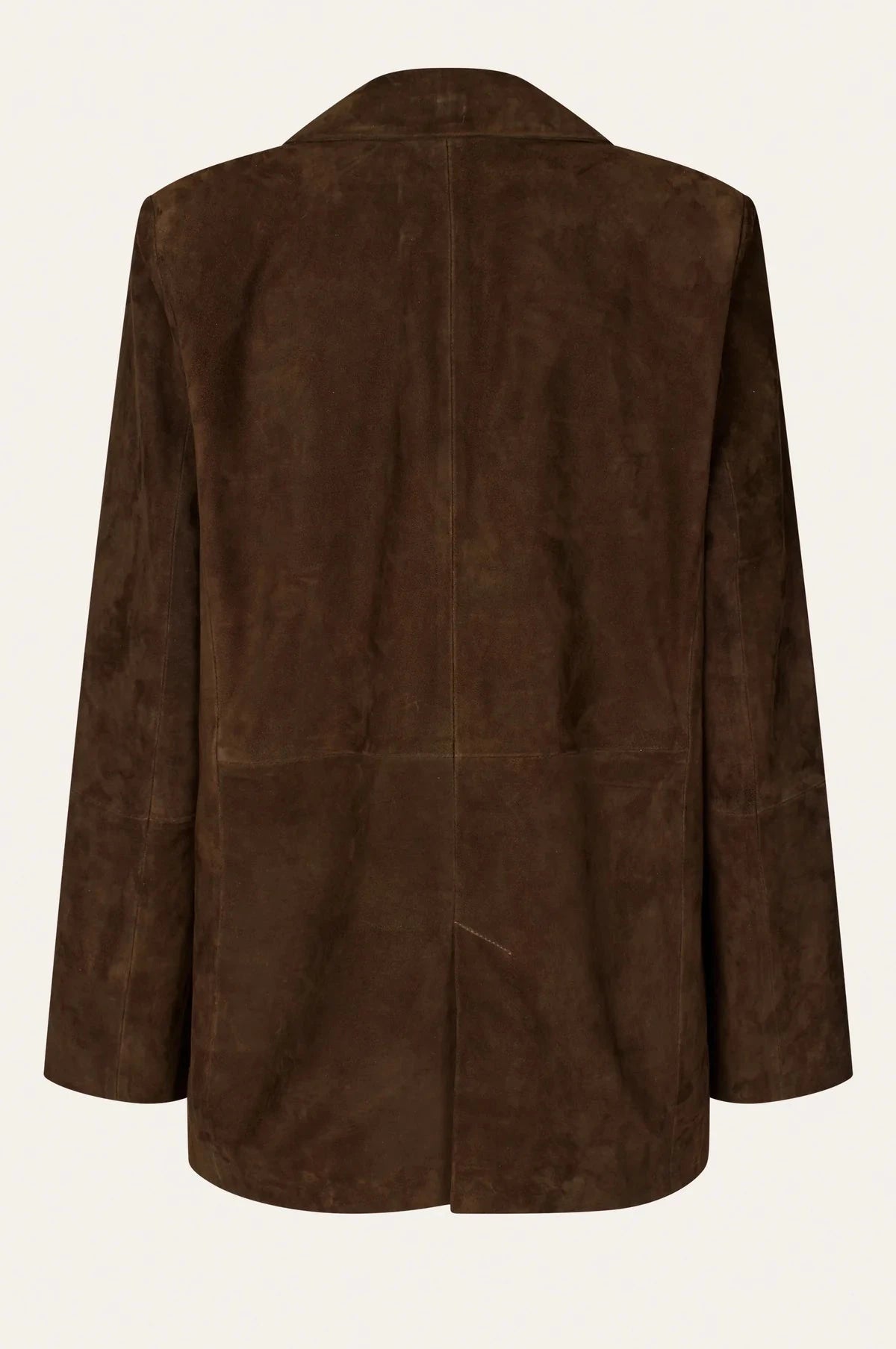 BELLA SUEDE BLAZER IN BROWN BLAZER OVAL SQUARE 