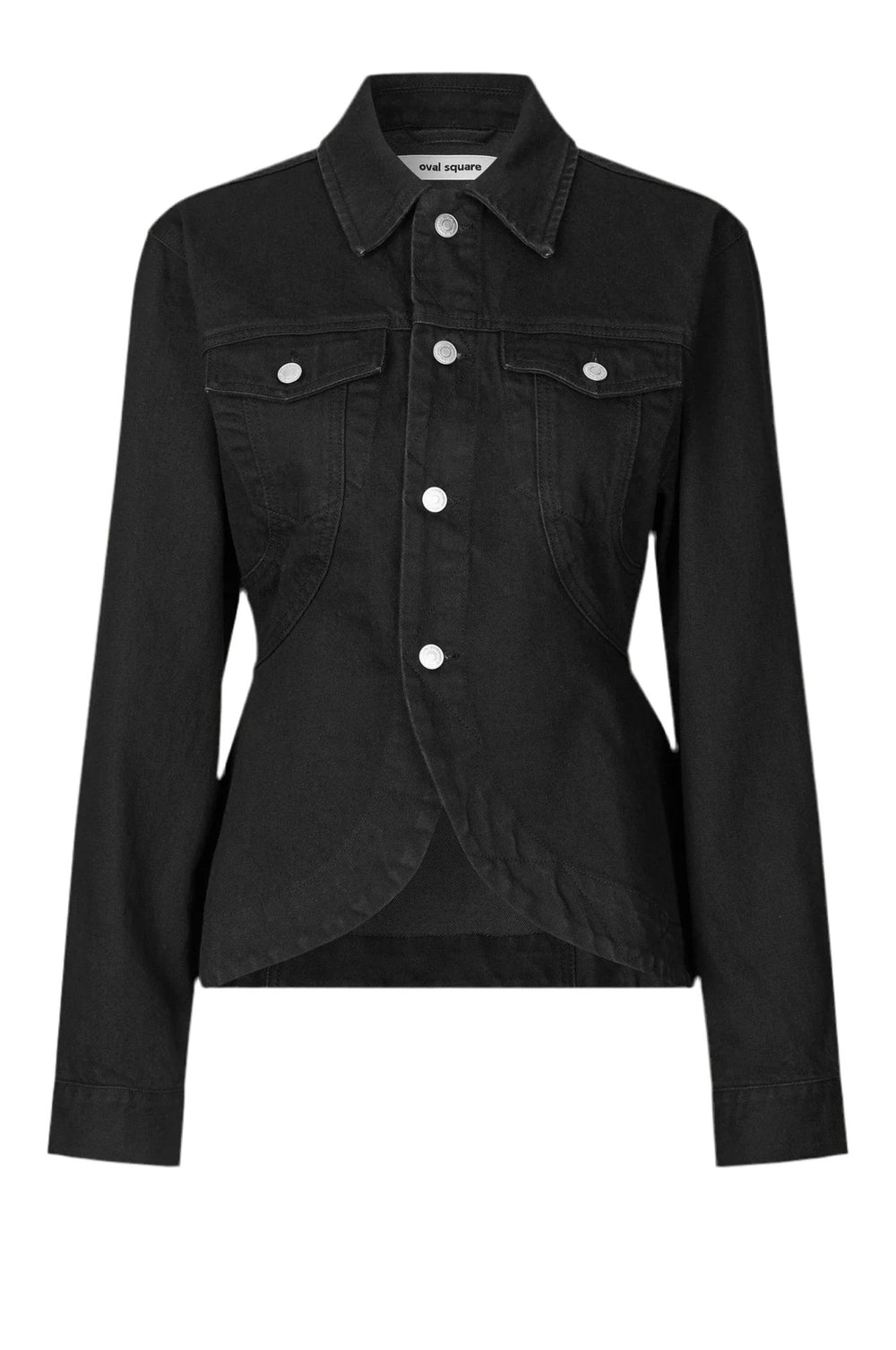 LAYLA DENM JACKET IN BLACK JACKET OVAL SQUARE 