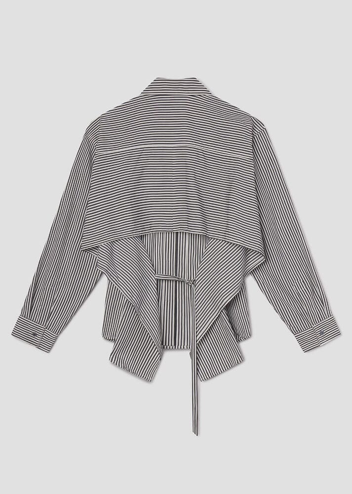 THEO SHIRT IN SOLENE STRIPE SHIRT AGOLDE 