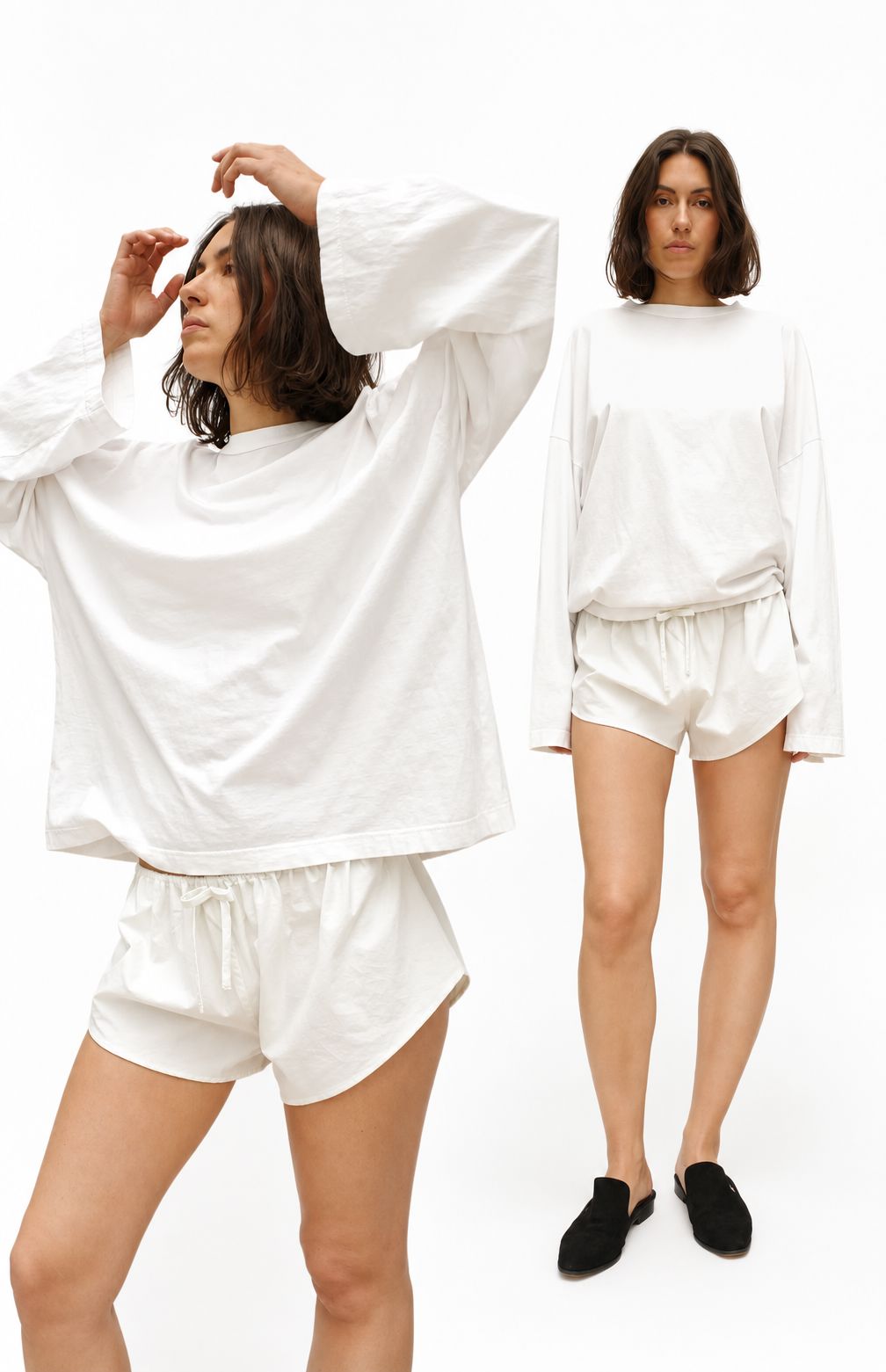 BILL OVERSIZED TEE LONG SLEEVES-OPTIC WHITE TEES MAUD VAN DEN BEUSCHE 