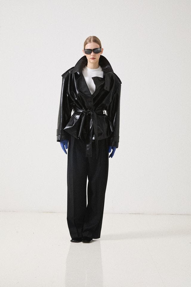 TRENCH JACKET IN BLACK JACKET LA PISCINE 