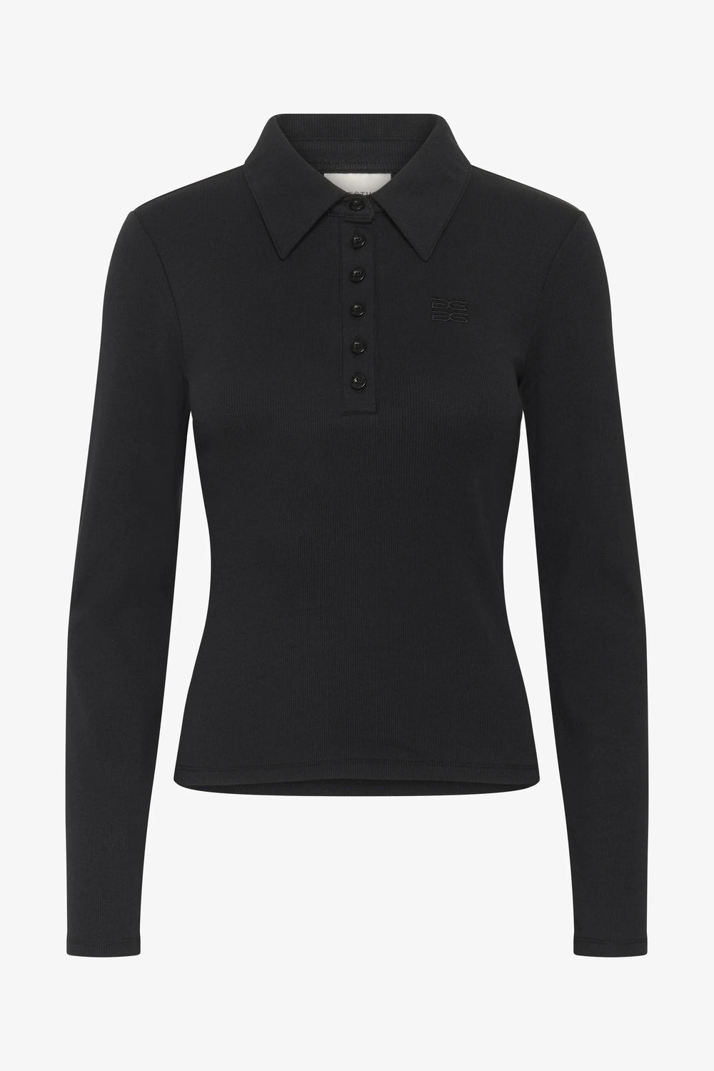 GZDREW LS POLO TOP IN BLACK POLO GESTUZ 