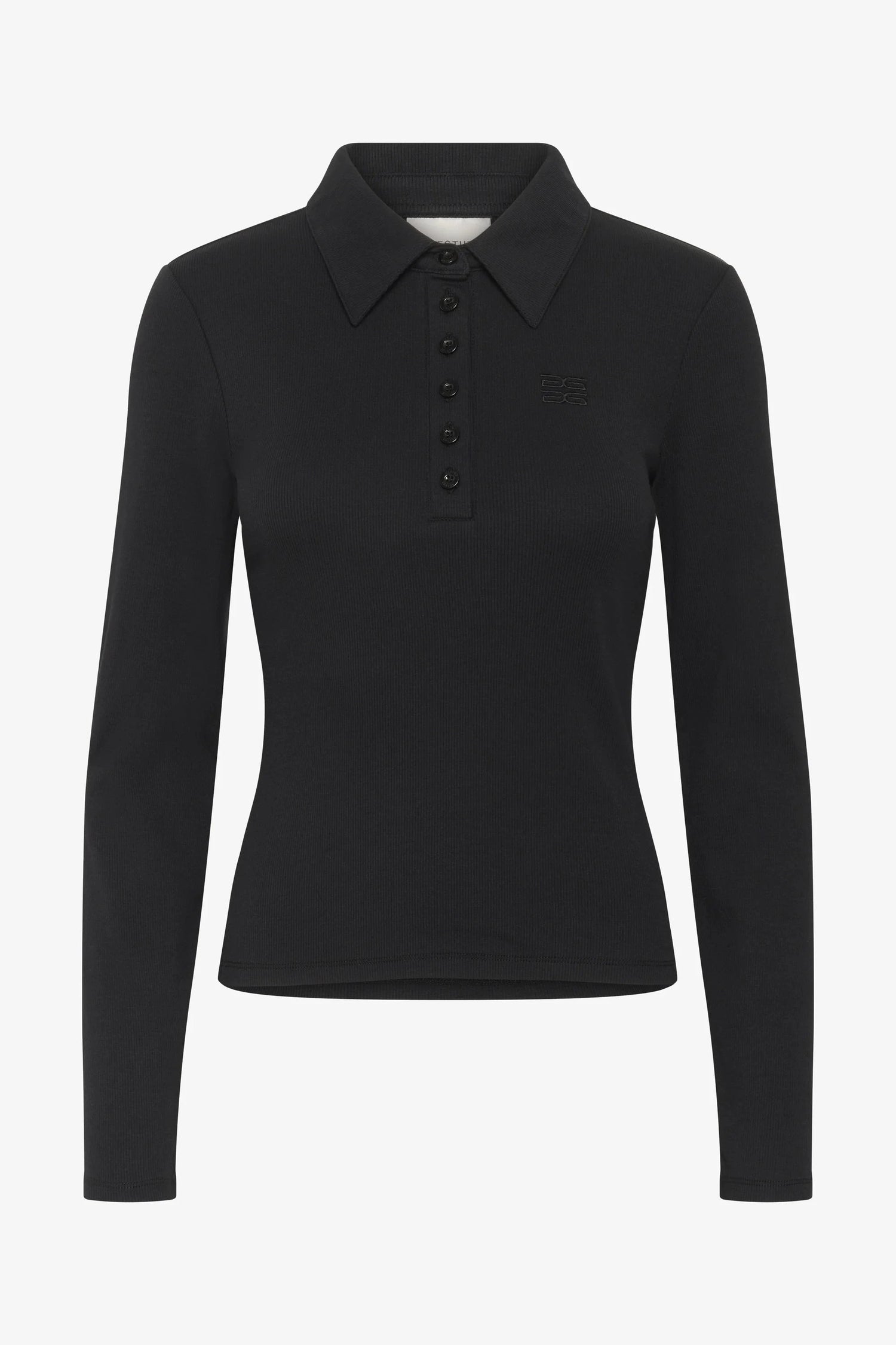 GZDREW LS POLO TOP IN BLACK POLO GESTUZ 