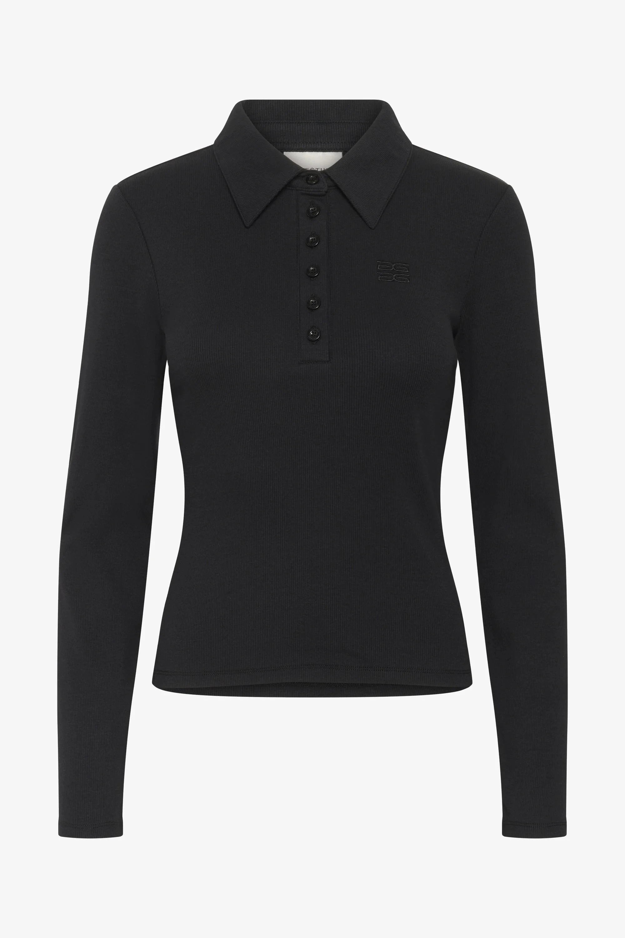 GZDREW LS POLO TOP IN BLACK POLO GESTUZ 