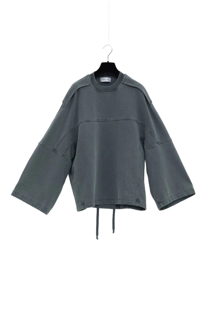 TAHORA GARMENT DYED SWEATSHIRT IN DARK PETROL SWEATSHIRT CHRISTIAN WIJNANTS 