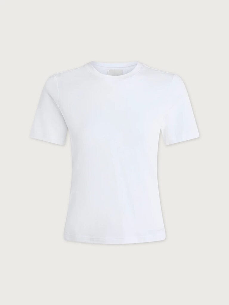 REGINA FITTED TEE IN WHITE TEE VARLEY 