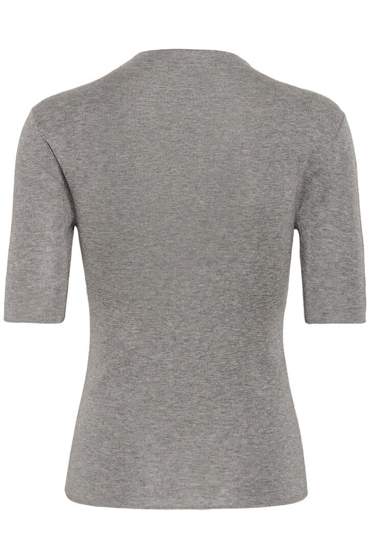 ASIA SS HIGH NECK IN MEDIUM GREY TOP GESTUZ 