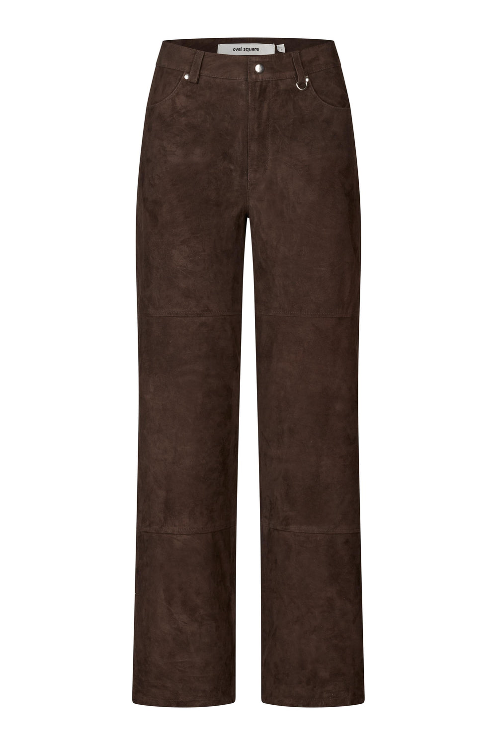 OVAL SQUARE-SPIRIT SUEDE TROUSERS-CHOCOLATE TORTE PANT OVAL SQUARE 
