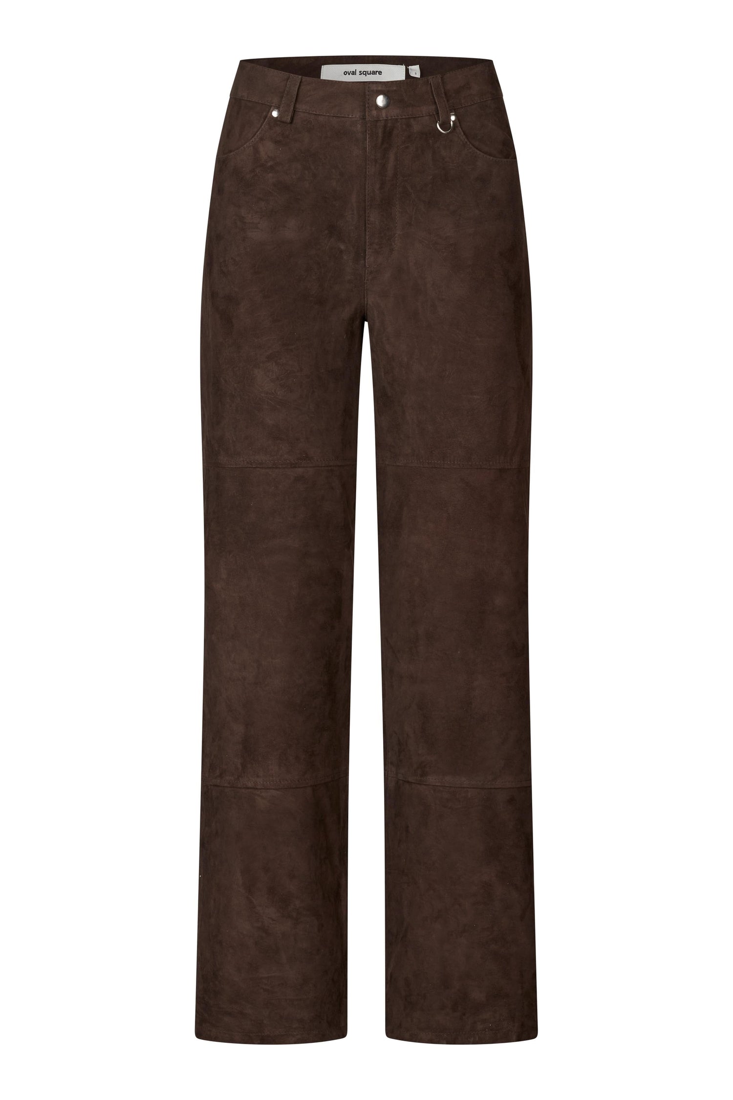 OVAL SQUARE-SPIRIT SUEDE TROUSERS-CHOCOLATE TORTE PANT OVAL SQUARE 