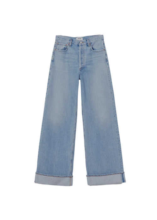 DAME WIDE LEG CUFF DETAIL JEANS