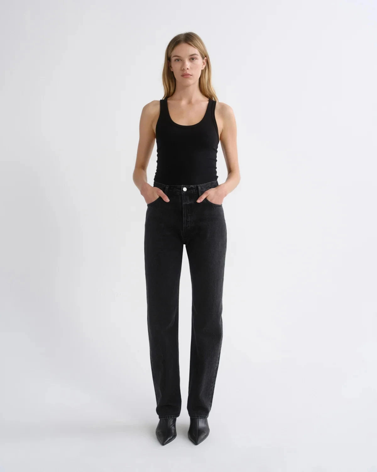90'S PINCH WAIST LONG IN VANTA JEANS AGOLDE 