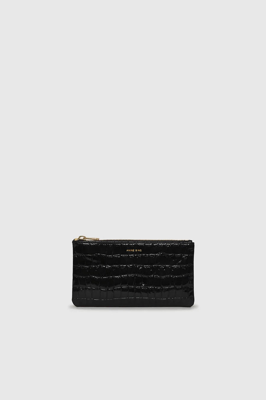 ELLY POUCH BLACK EMBOSSED ACCESSORIES ANINE BING 