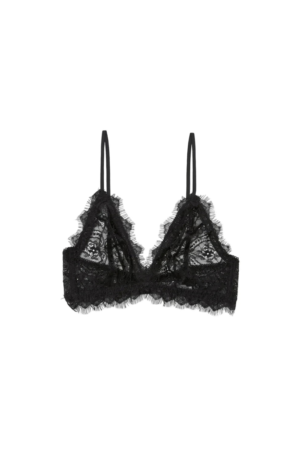 LACE BRA WITCH TRIM IN BLACK BRA ANINE BING 