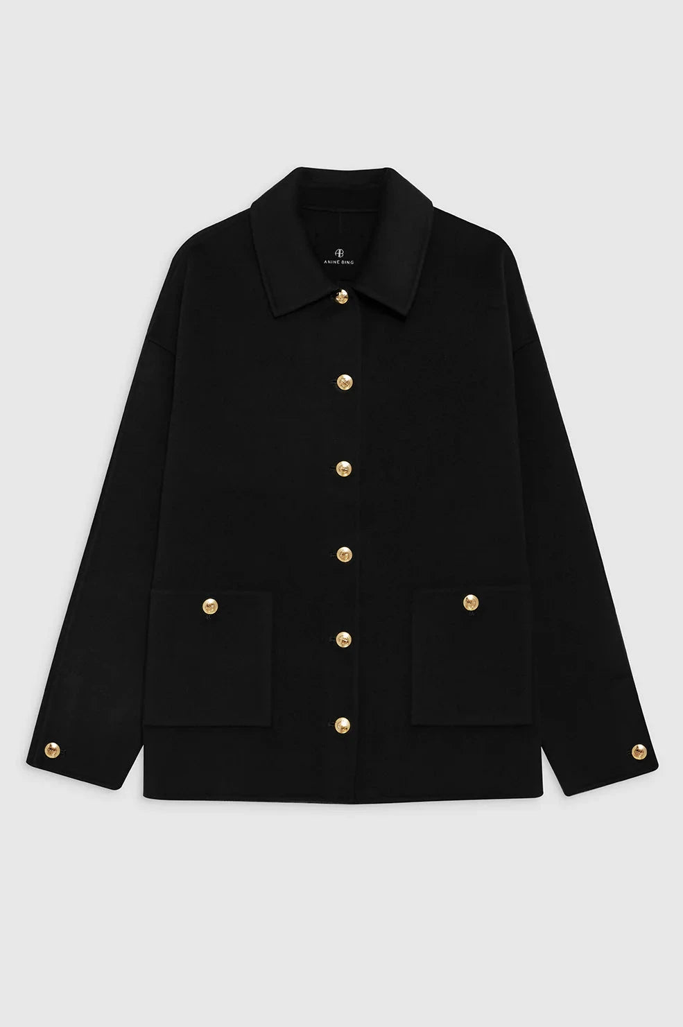 LUCA JACKET IN BLACK CASHMERE BLEND JACKET ANINE BING 