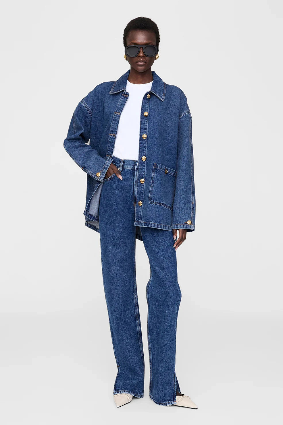 LUCA JACKET IN CLEAN INDIGO JACKET ANINE BING 
