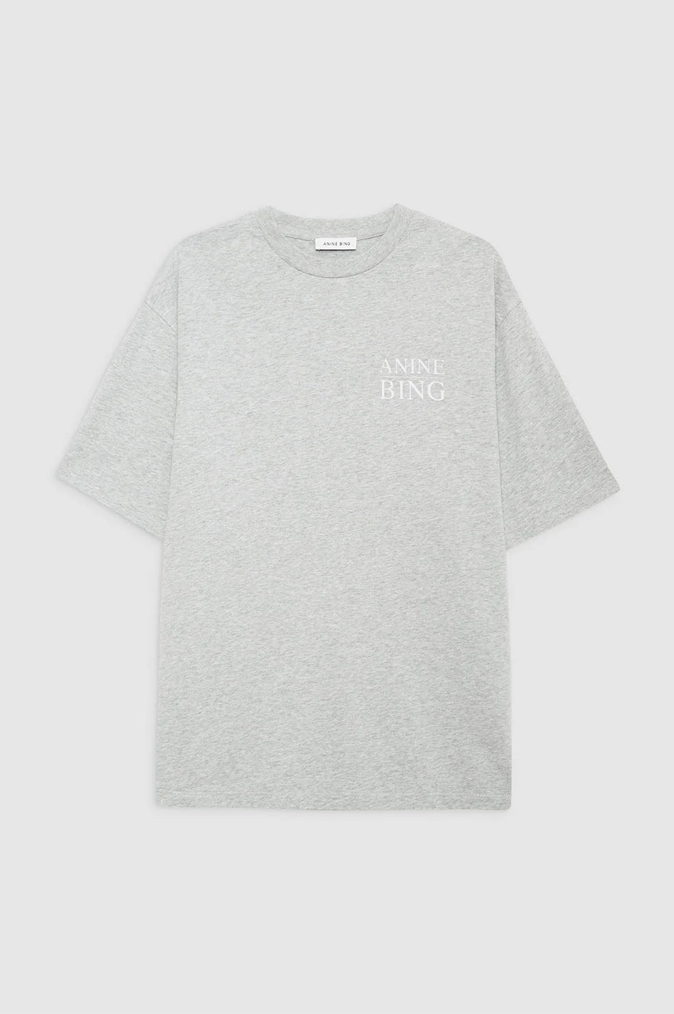 MYERS TEE SERIF NY IN WASHED HEATHER GREY T-SHIRT ANINE BING 