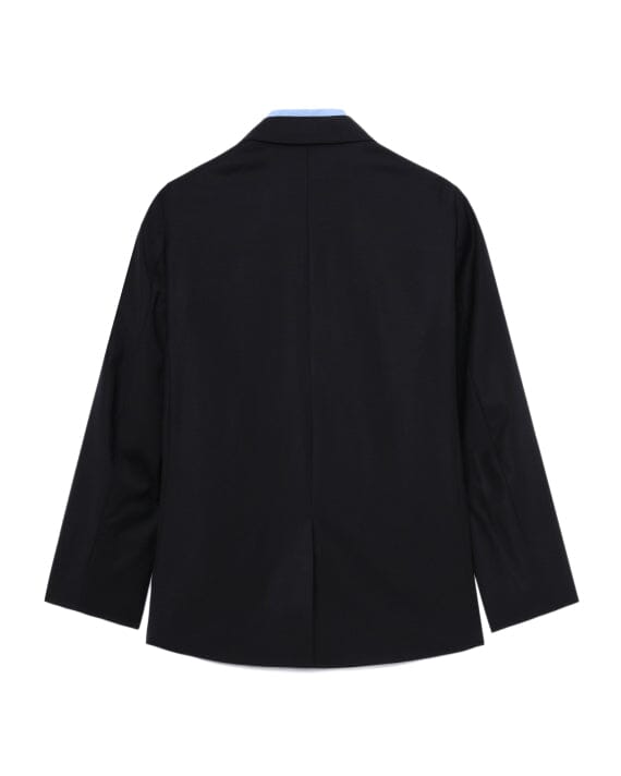 ALEXANDER WANG-1WC3242551-PRESTYLED OVERSIZE JACKET WITH DICKIE-BLACK BLAZER ALEXANDER WANG 