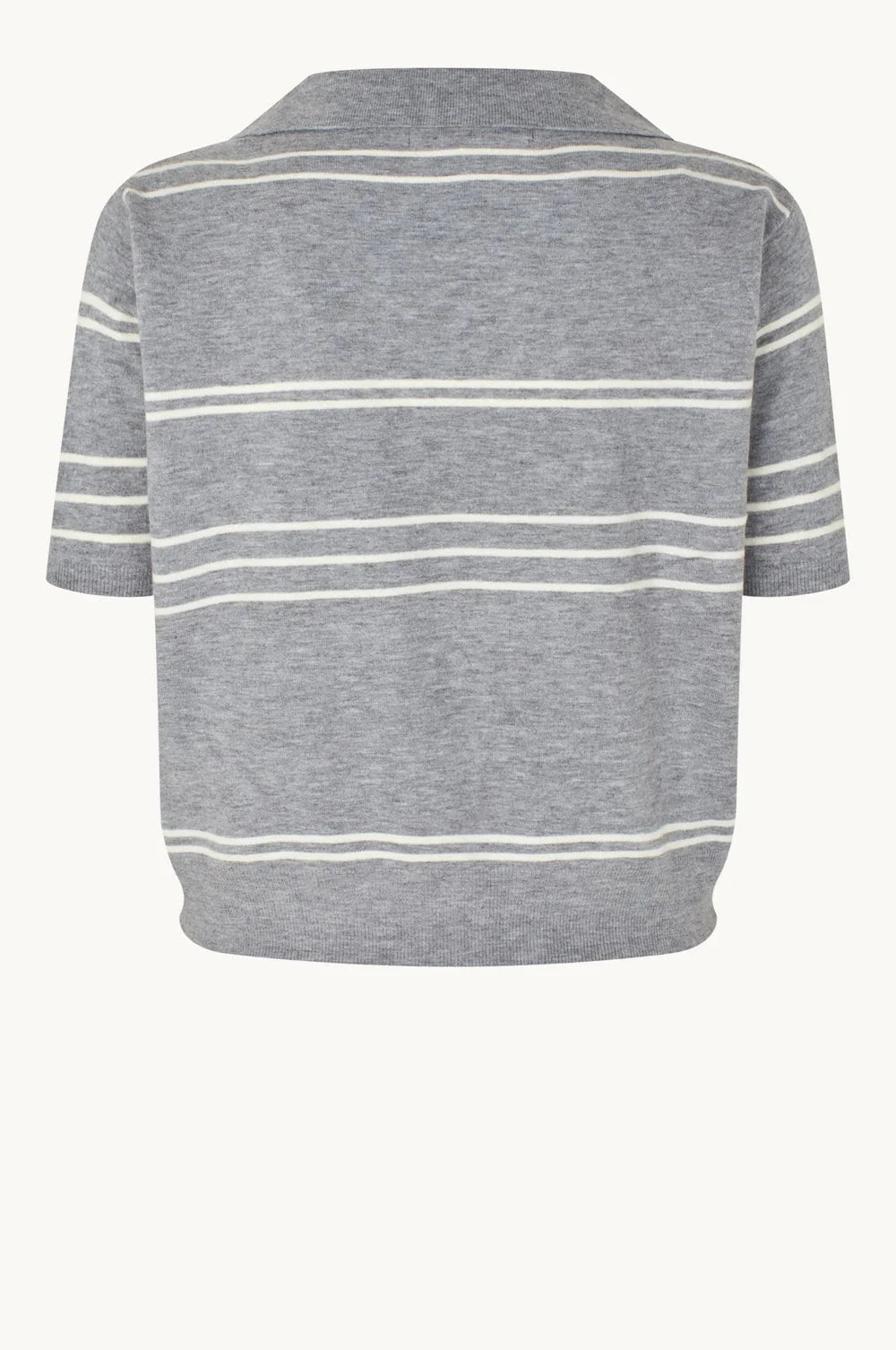 ALBA SS POLO IN GREY POLO OVAL SQUARE 
