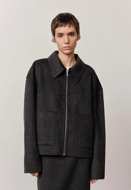 COLLINS JACKET IN DARK GREY JACKET HERSKIND 
