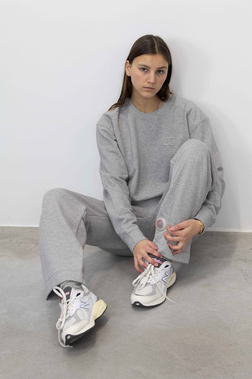 LOOSE FIT SWEATPANTS IN LIGHT GREY PANTS GANNI 