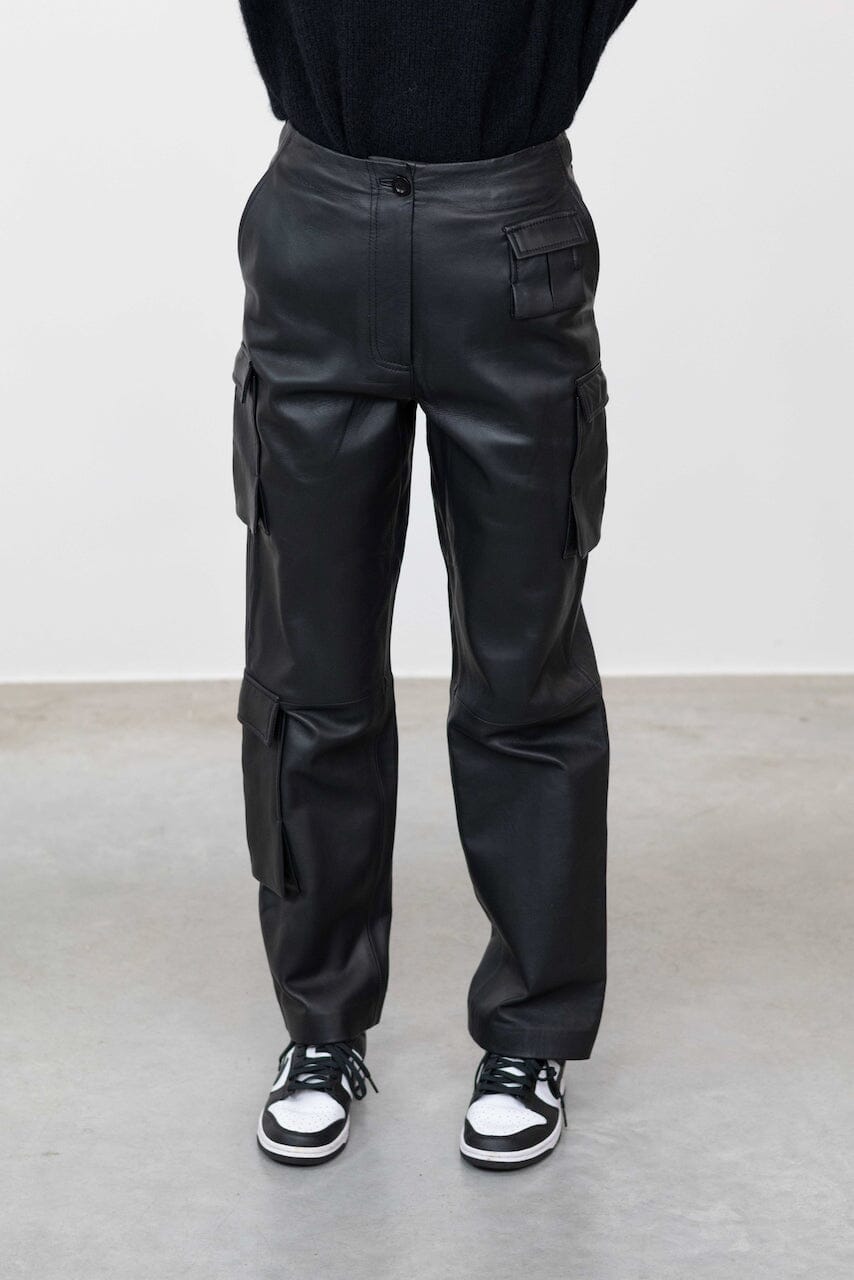 GINA CARGO LEATHER PANTS PANTS ONE & OTHER 