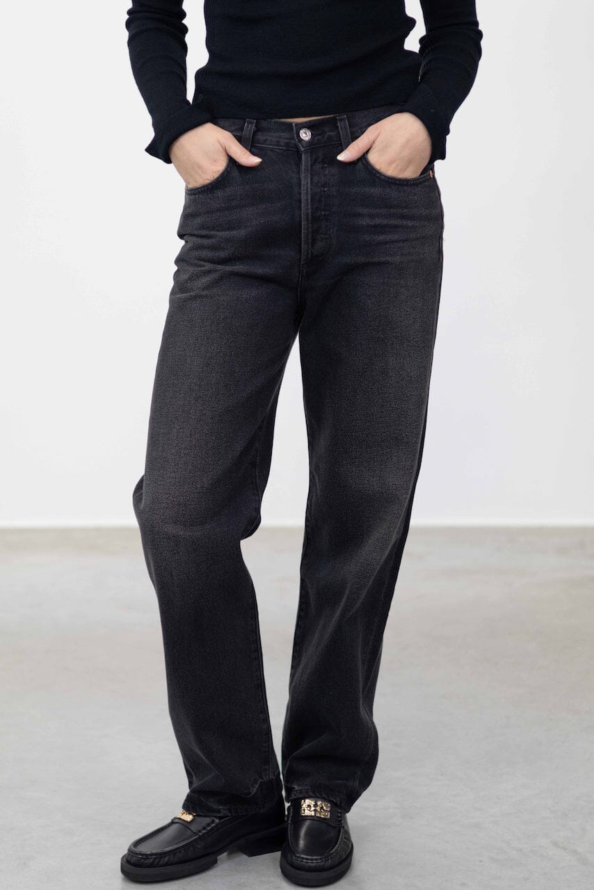 ELLE WIDE STRAIGHT LEG JEANS IN NIGHTFALL JEANS CITIZENS OF HUMANITY 