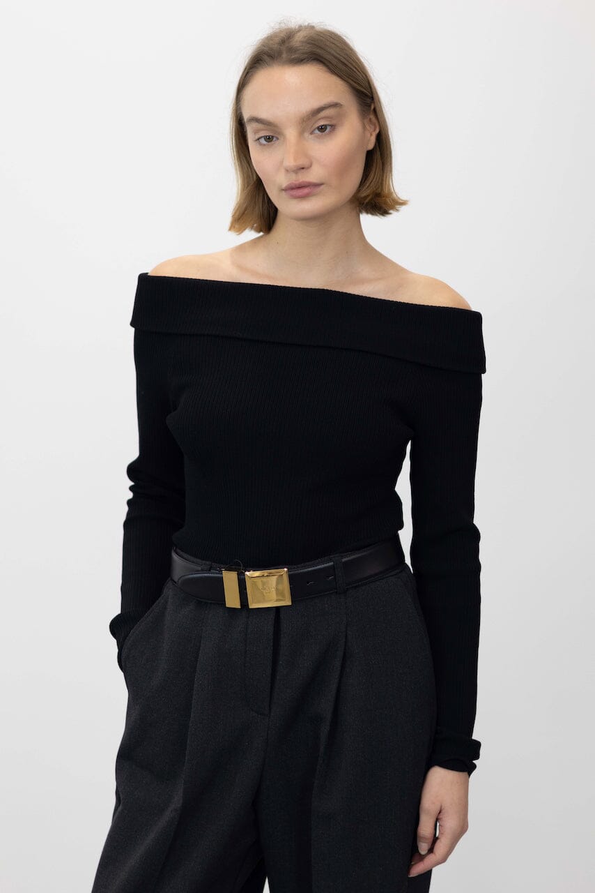 BUSE GOLD SQUARE BUCLE BELT BELTS IRO 