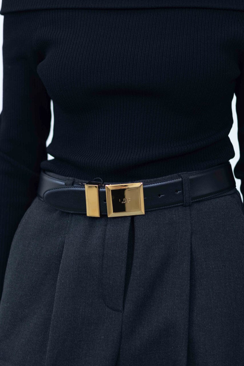 BUSE GOLD SQUARE BUCLE BELT BELTS IRO 
