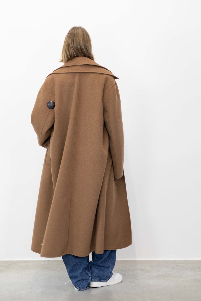 コート ROHE FW25 DOUBLE FACE WOOL SCARF COATY (41610174 030) Double-faced wool scarf coat– Róhe
