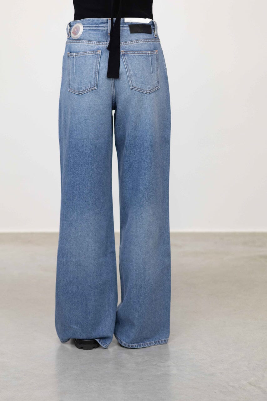 KIRI LOOSE FIT FLARED LEG JEANS IN VINTAGE BLUE JEANS WON HUNDRED 