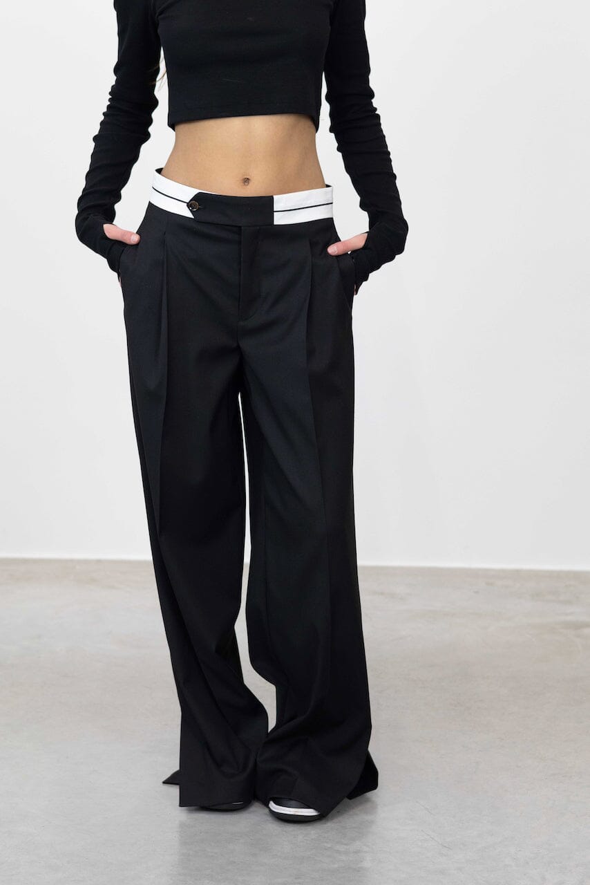 PLUTO CONTRAST WAISTBAND PANTS PANTS THE GARMENT 