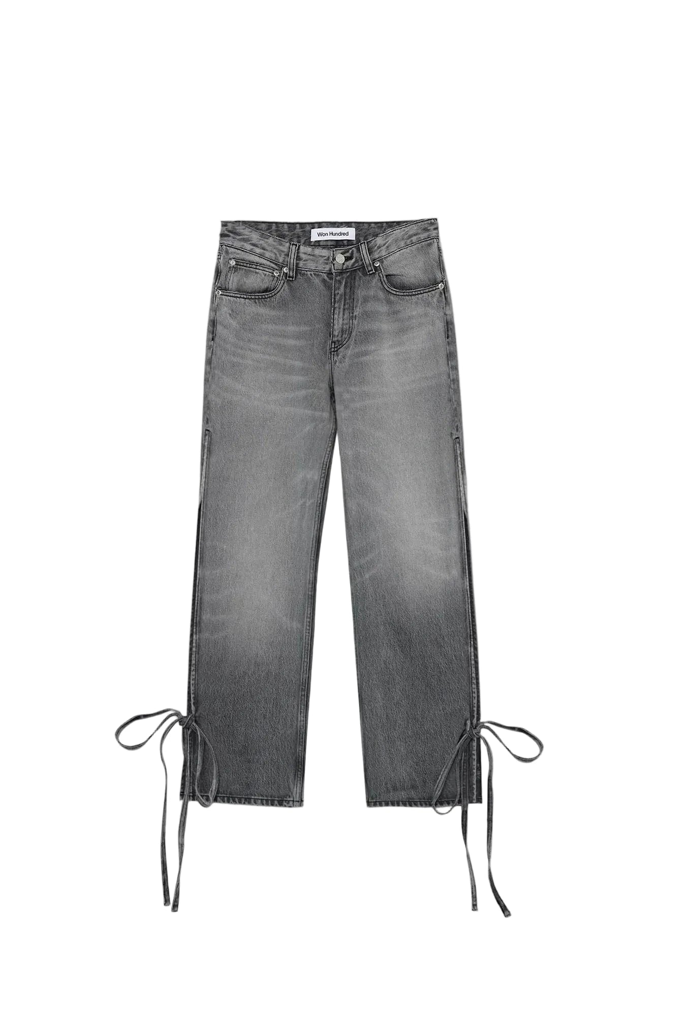 BAGGY STRING JEANS IN SIM GREY JEANS WON HUNDRED 