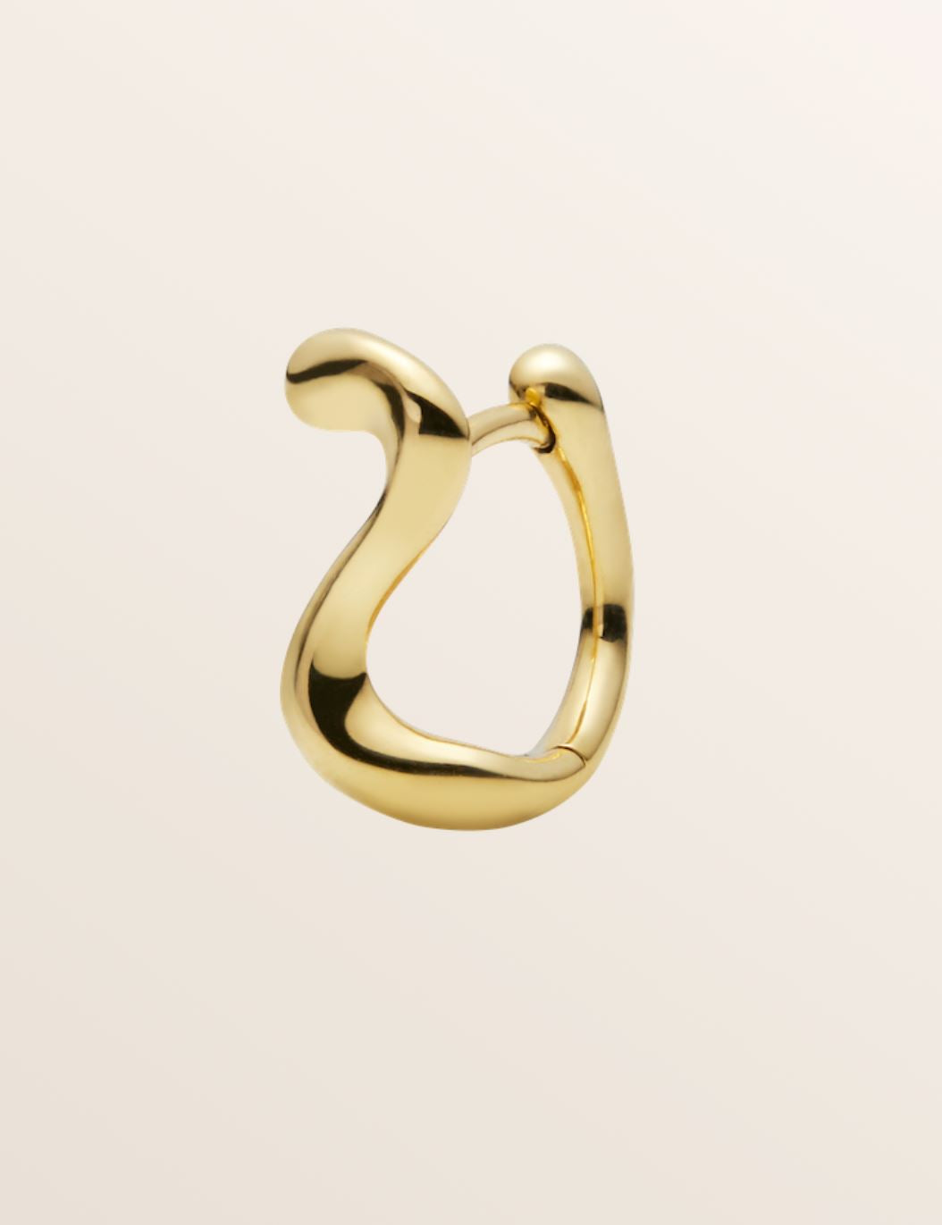 LOTUS 9 MM HUGGIE IN GOLD EARRING MARIA BLACK 