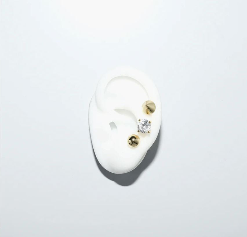 BALL EARSTUD IN GOLD EARRINGS BILLION AVENUE 