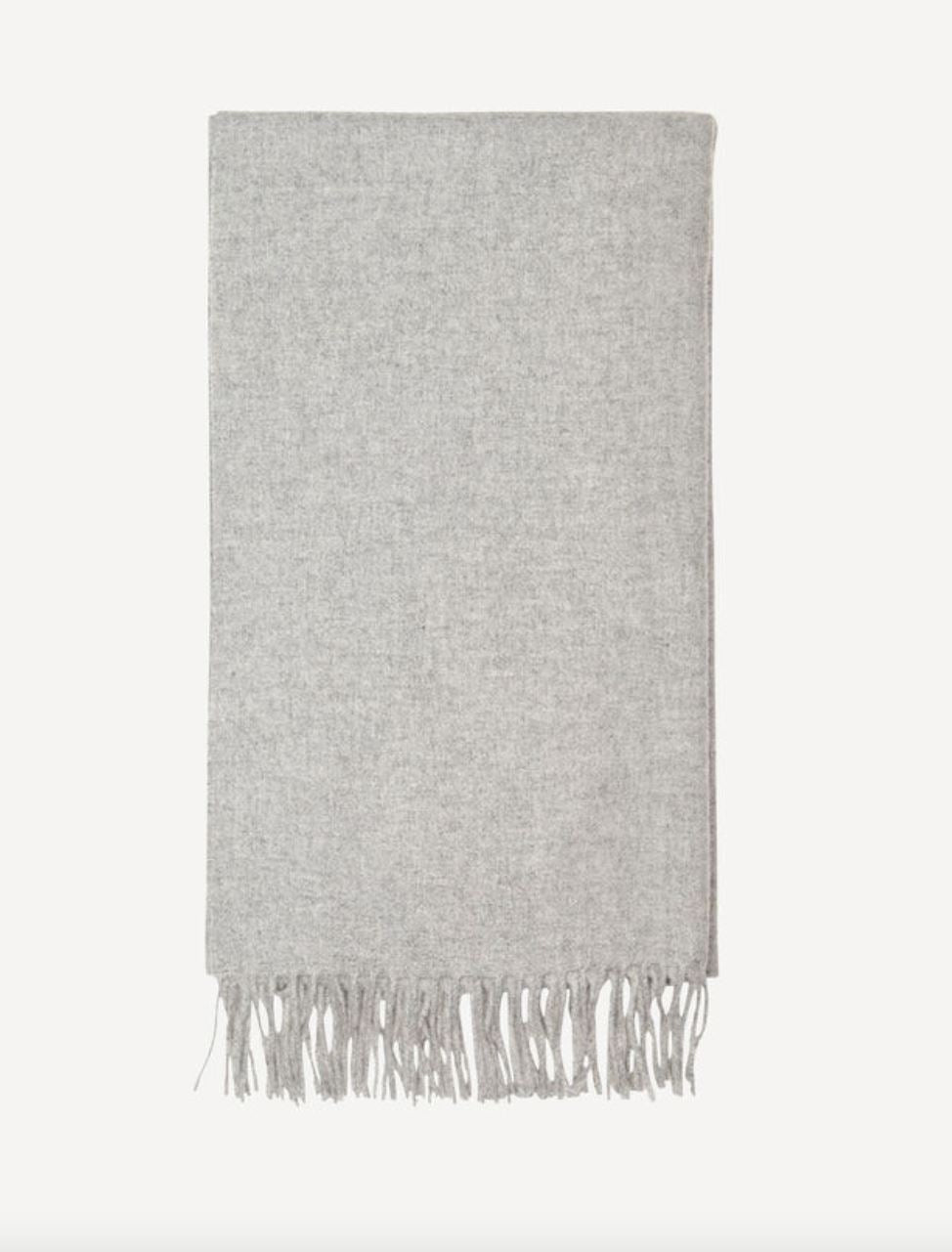 ACCOLA MAXI SCARF IN GREY MEL SCARF SAMSOE SAMSOE 