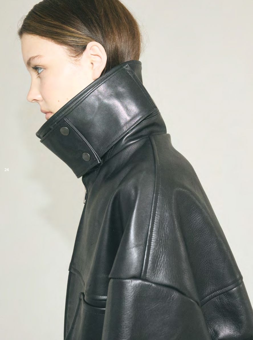 LEATHER PARKA JACKET JACKET STUDIO CUT 