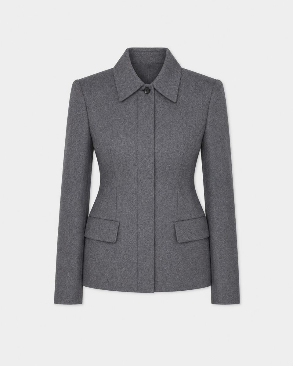 BLAZER MEDIUM IN GREY BLAZER LA PISCINE 