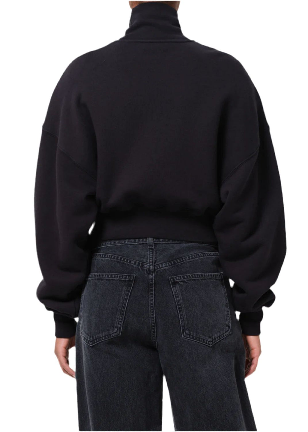DARBY ZIP UP HOODIE IN WASHED BLACK SWEATER AGOLDE 