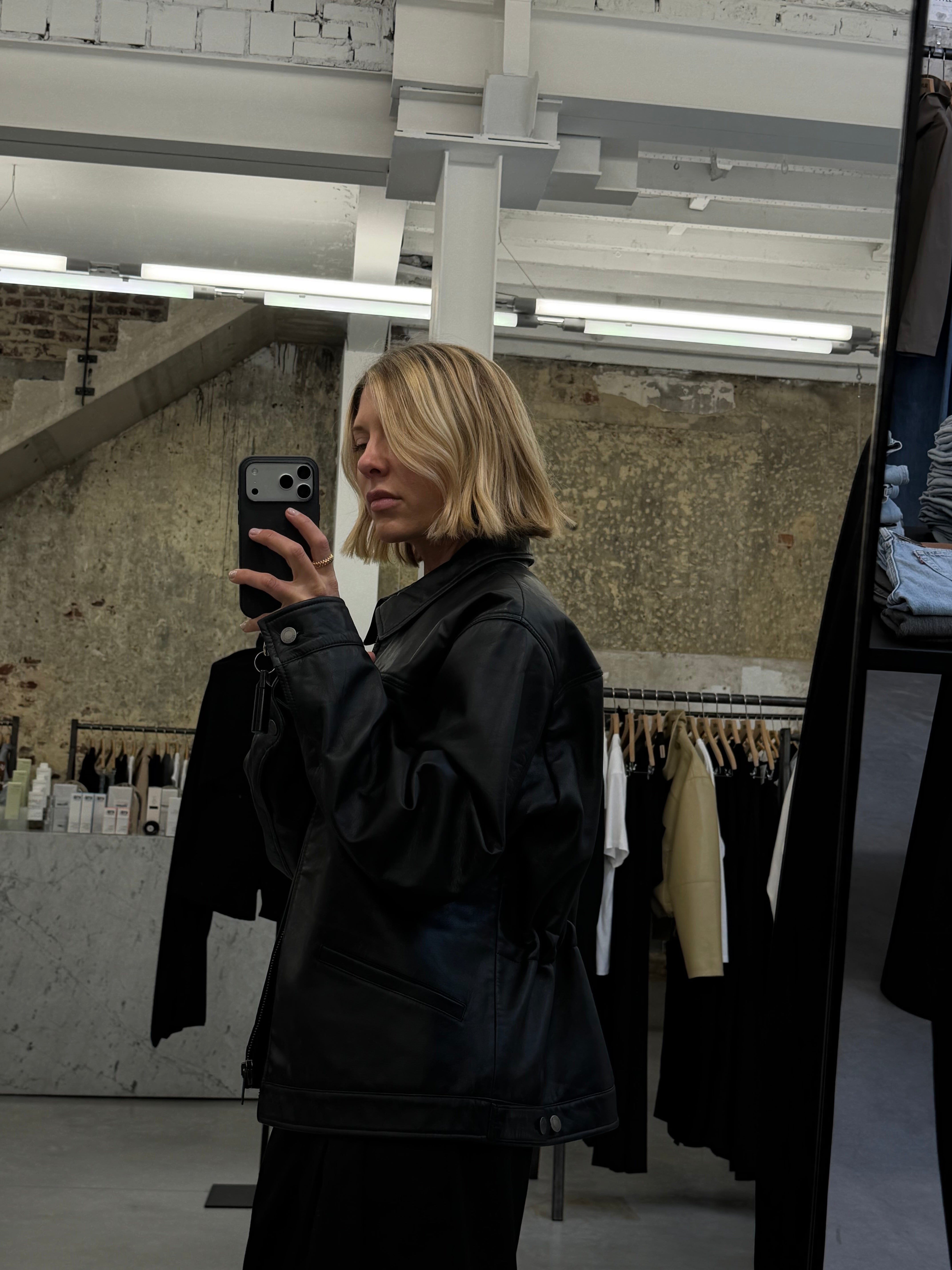 JOCELYN LEATHER JACKET IN BLACK JACKET HAIKURE 