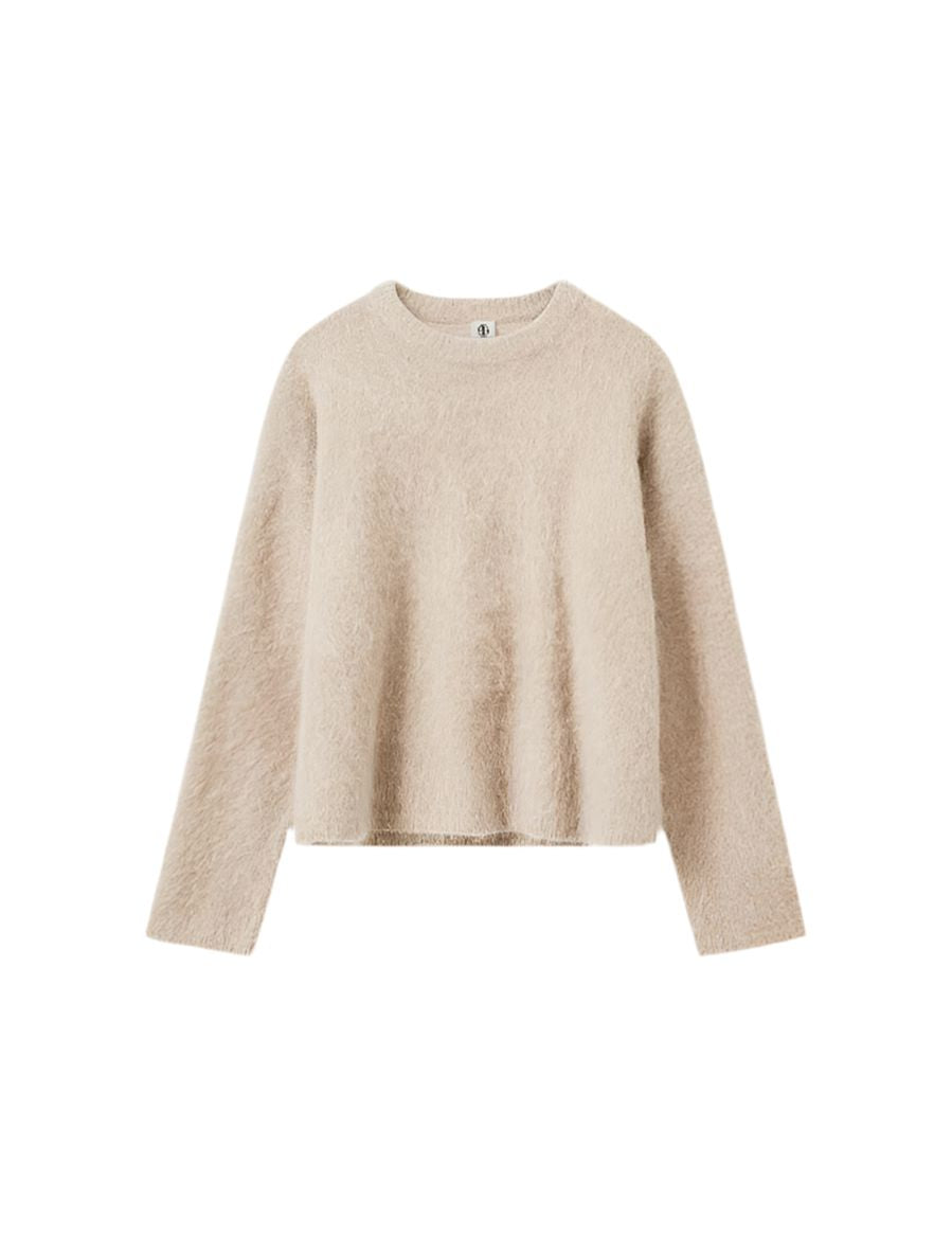 ROMA BOYFRIEND SWEATER IN CHAMPAGNE KNIT THE GARMENT 