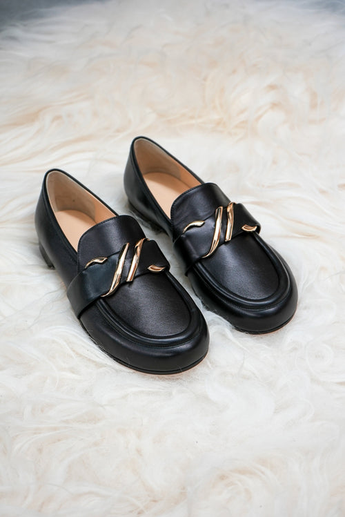 LEATHER MONOGRAM LOAFERS