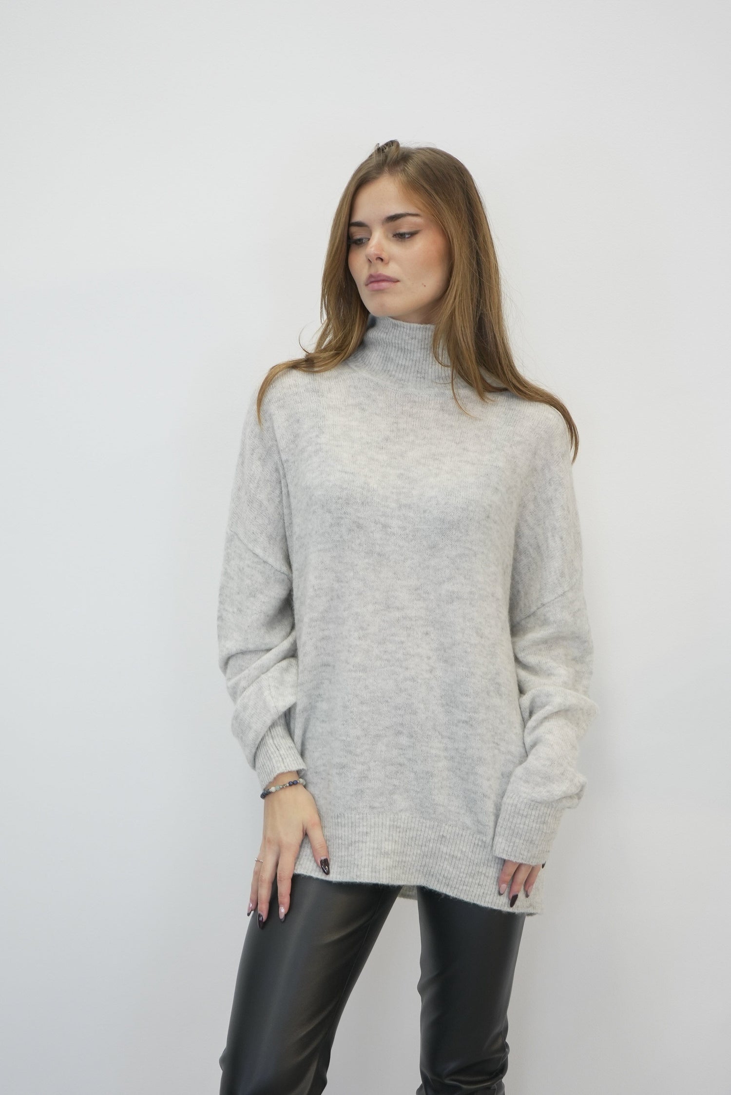 JACI TURTLENECK IN GREY SWEATER SAMSOE SAMSOE 