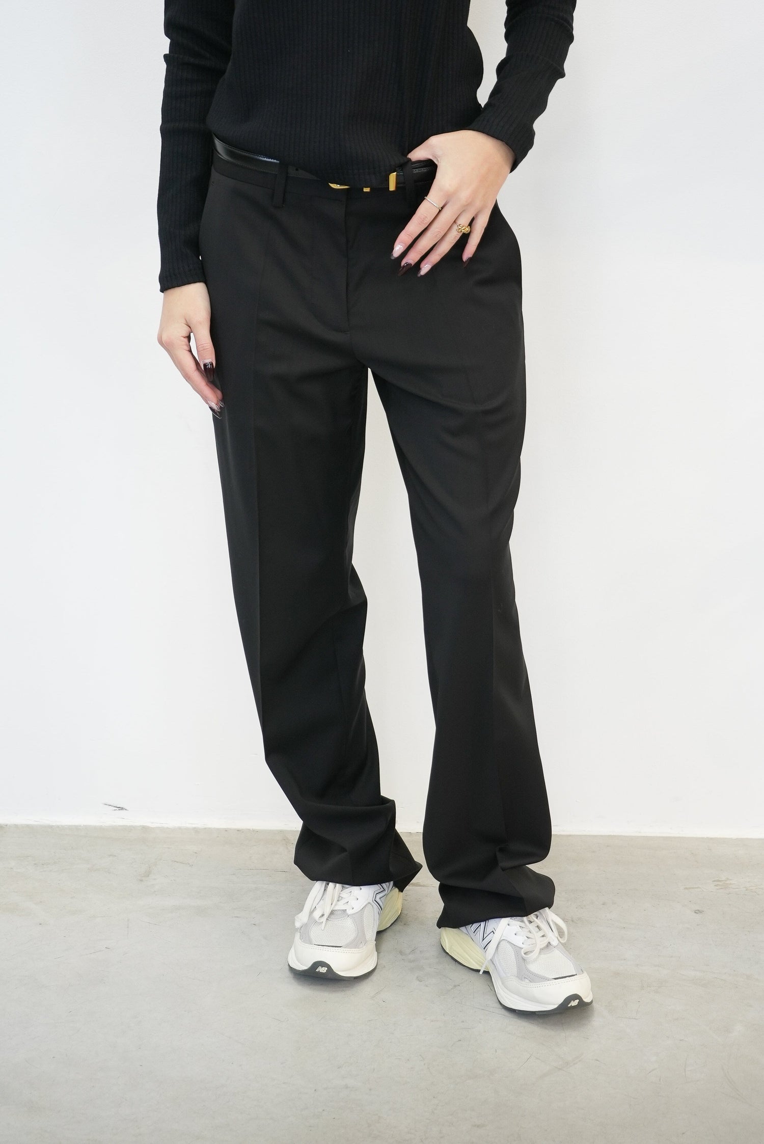 CURVED CAR TROUSERS PANTS HELMUT LANG 